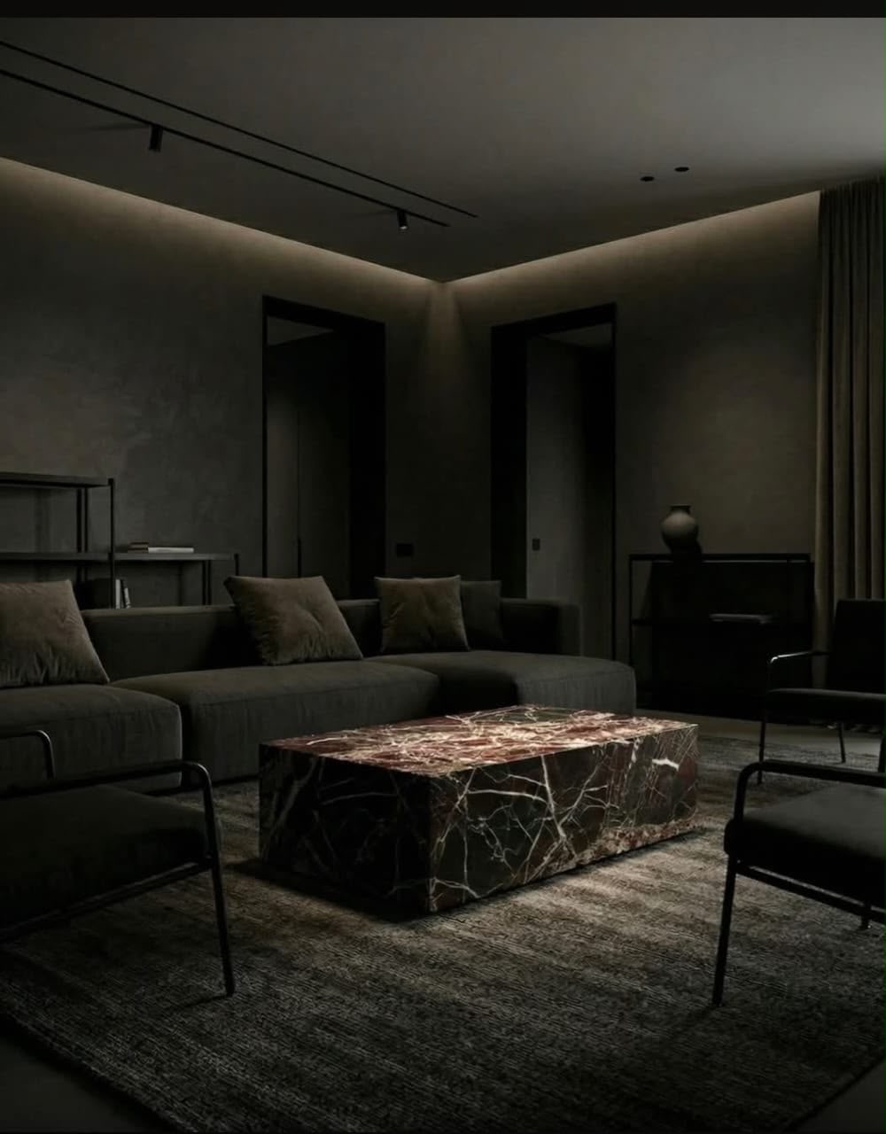 Rosso Block Coffee Table — Rosso Levanto marble